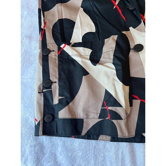 Vintage Bruestle Abstract Print Jacket 3/4 Sleeve Blazer Artsy Style - Picture 7 of 9